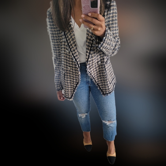 Veronica Beard Theron Houndstooth Blazer Jacket - Picture 8 of 14